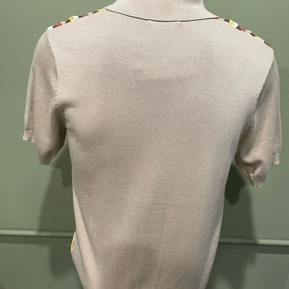 Lavane shirt button front sweater material rust regular fit - Picture 2 of 4